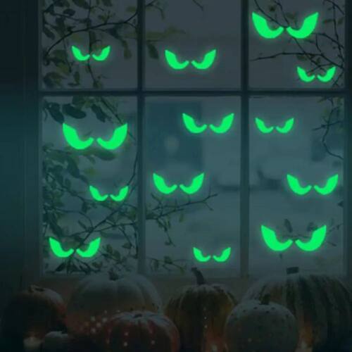 Halloween Luminous Wall Stickers,Glowing Eyes in The Window,