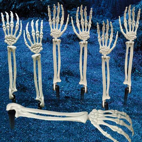 Halloween Simulation Hand Bone Skeleton Yard Lawn Insert Lum