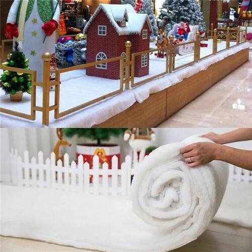 Christmas Cotton Soft White Blanket Artificial Xmas Party De
