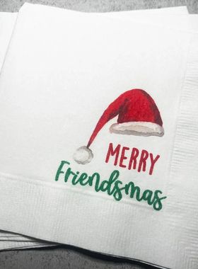 20 Sheets Merry Friendsmas Cocktail Luncheon or Dinner Napk