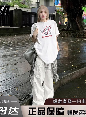 STA旗舰店美式潮牌重磅纯棉小众设计感短袖男女oversize显瘦T恤