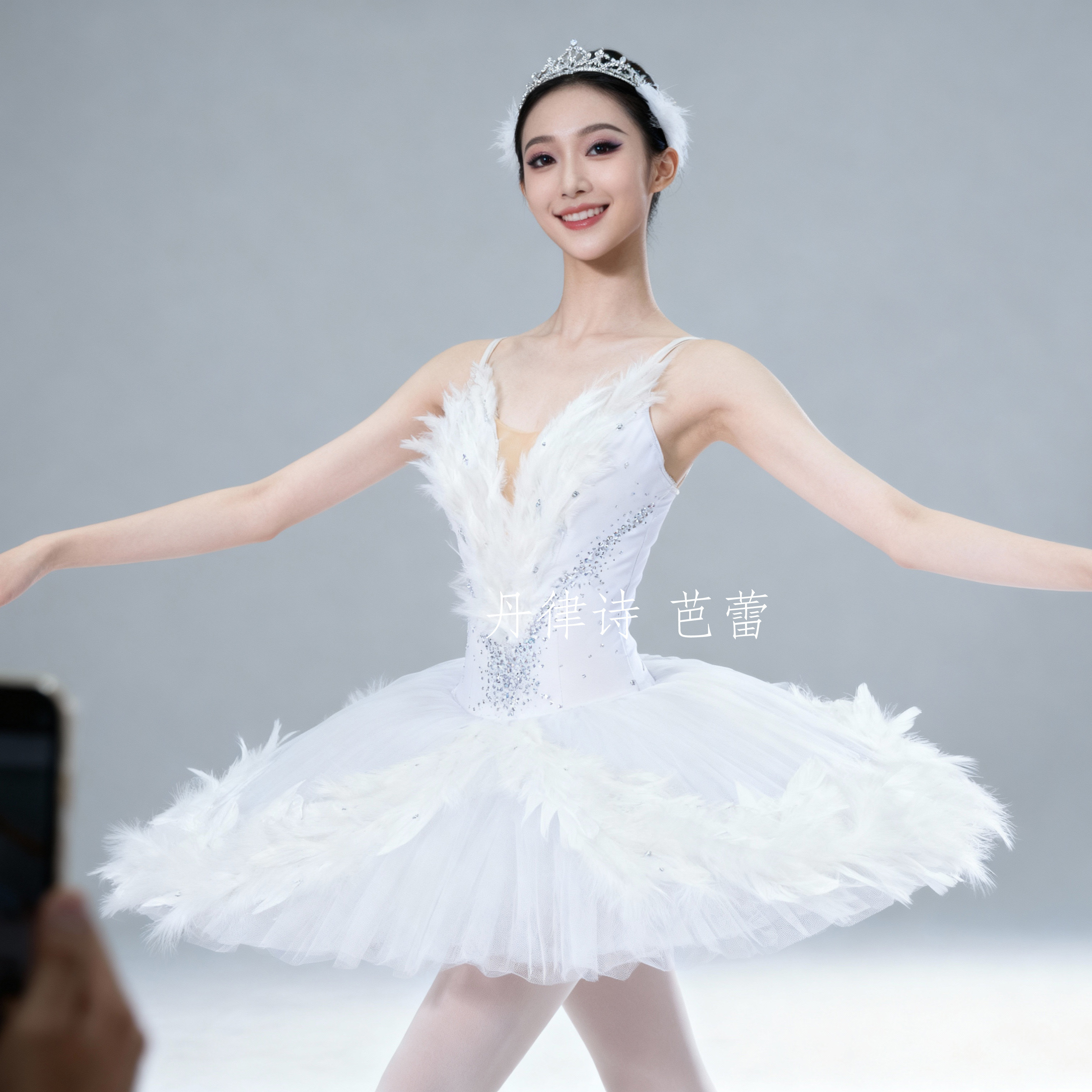【丹律诗】高端量身定制白天鹅独舞芭蕾舞tutu裙天鹅湖变奏演出服