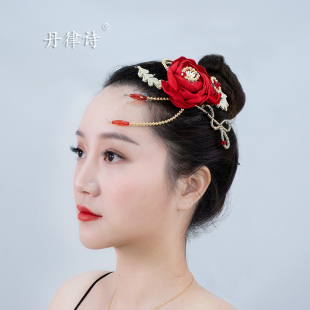 舞剧堂吉诃德芭蕾头饰比赛汇演出服tutu裙帕基塔儿童成人红玫瑰花
