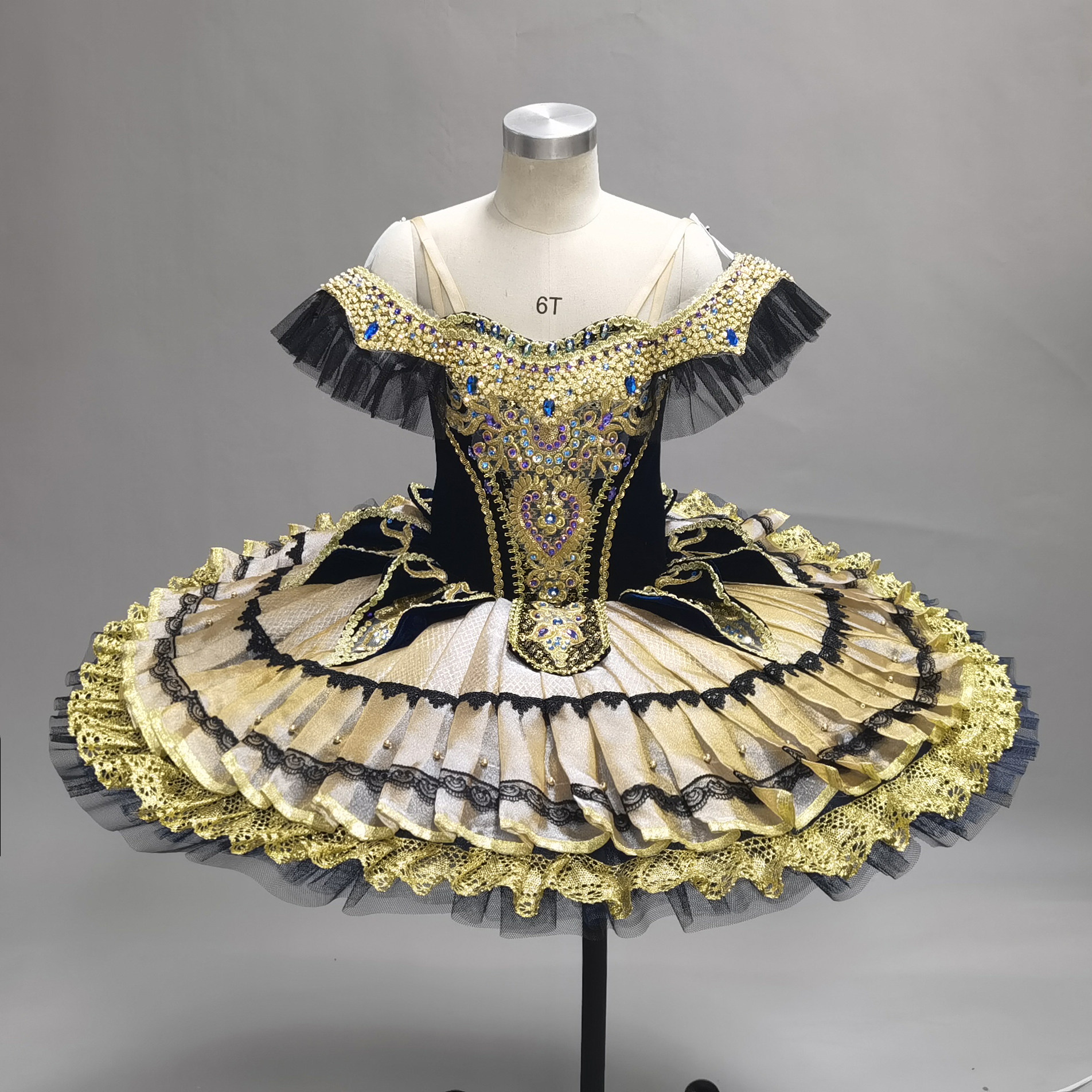 手工定制高端成人金色芭蕾舞蹈服tutu裙专业演出比赛法老的女儿