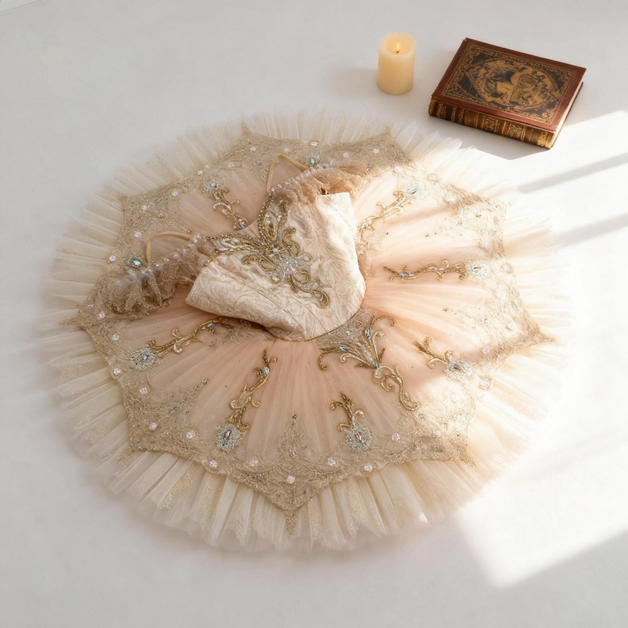 【丹律诗】高端定制香槟睡美人变奏芭蕾舞tutu裙帕基塔比赛演出服