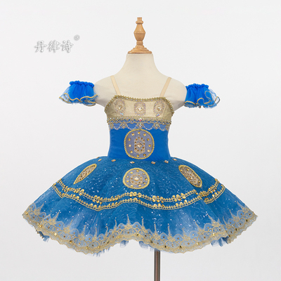 【丹律诗】法老的女儿变奏芭蕾舞比赛演出服儿童大人定制tutu裙