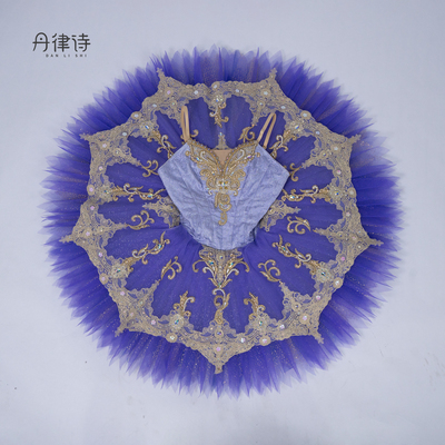 【丹律诗】高端定制紫金配色帕吉塔紫丁香仙女变奏芭蕾舞TUTU裙