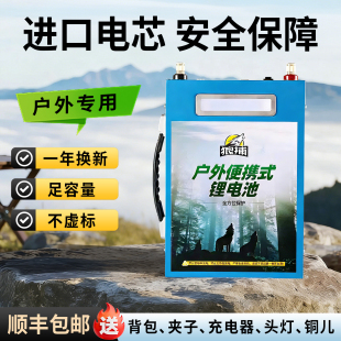 12v锂电池大容100ah60安伏动力铝蓄电池大功率大容量三元户外超轻