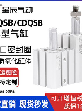 星辰薄型气缸CDQSB/CQSB12/16/20/25-5/10/15/30/35/50DM小型气动