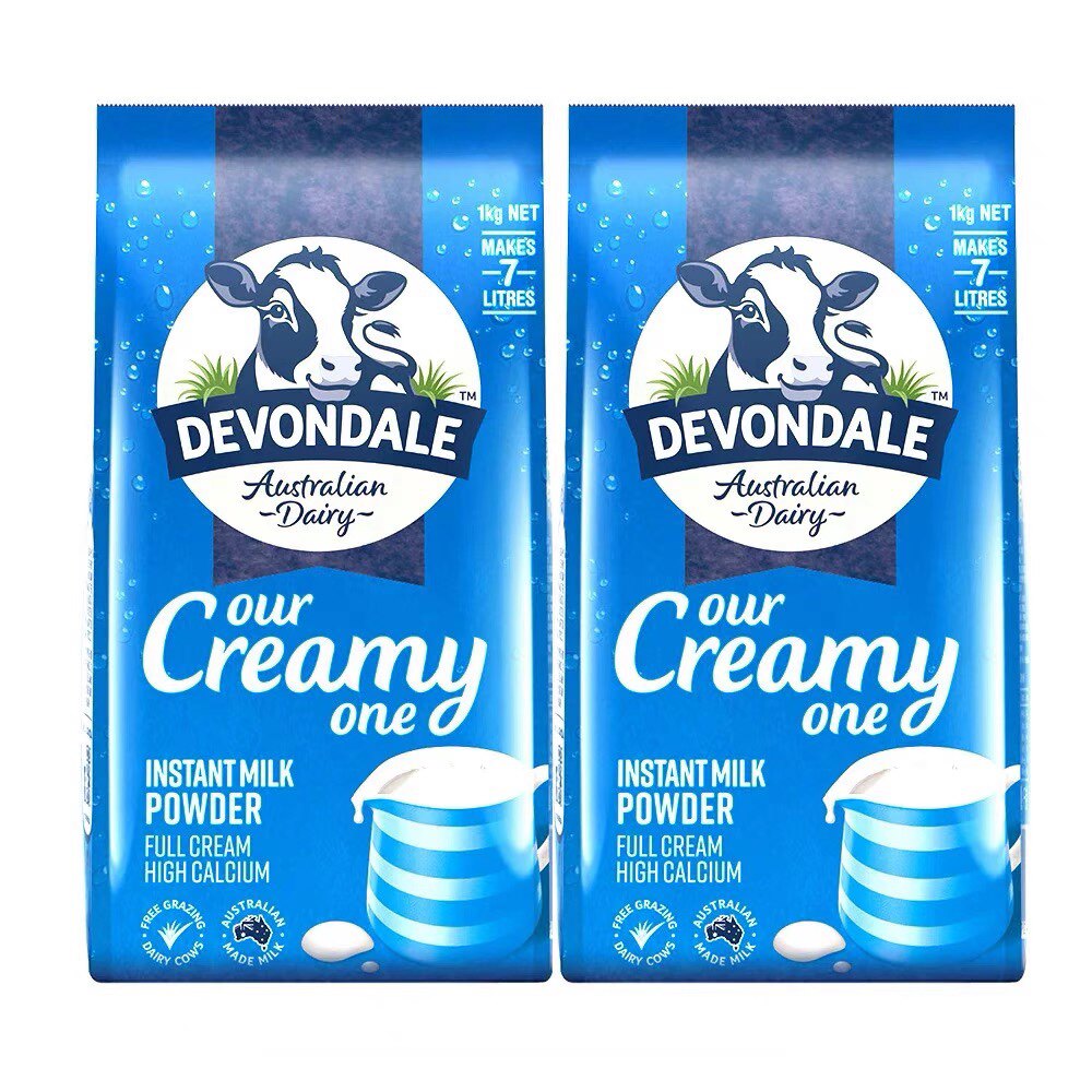 Devondale德运全脂1kg奶粉 原装进口脱脂乳粉成人中老年营养