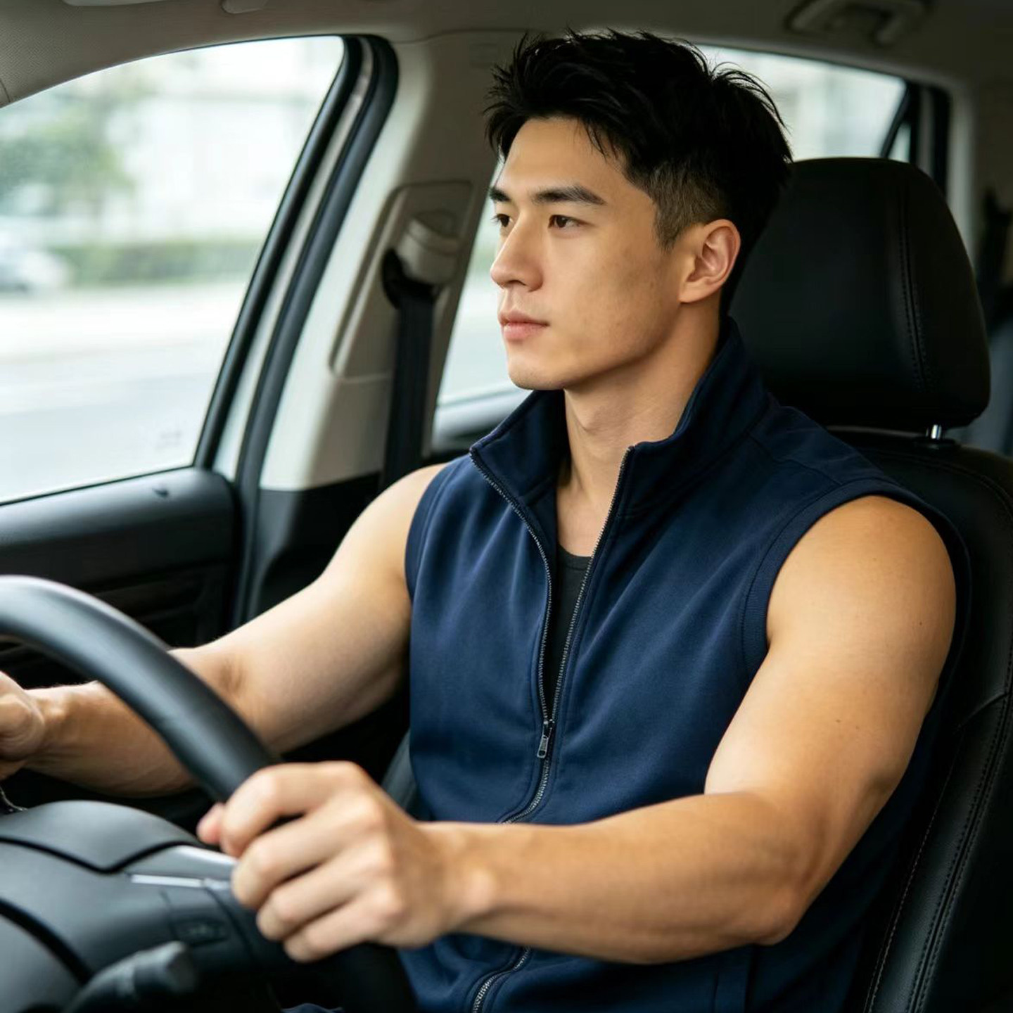 纯棉马甲男士夏季薄款2026新款纯色立领运动休闲户外背心外穿大码