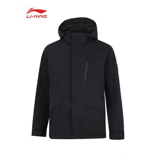 李宁团购系列防泼水运动风衣男25秋季款运动梭织长袖外套AFDVC63