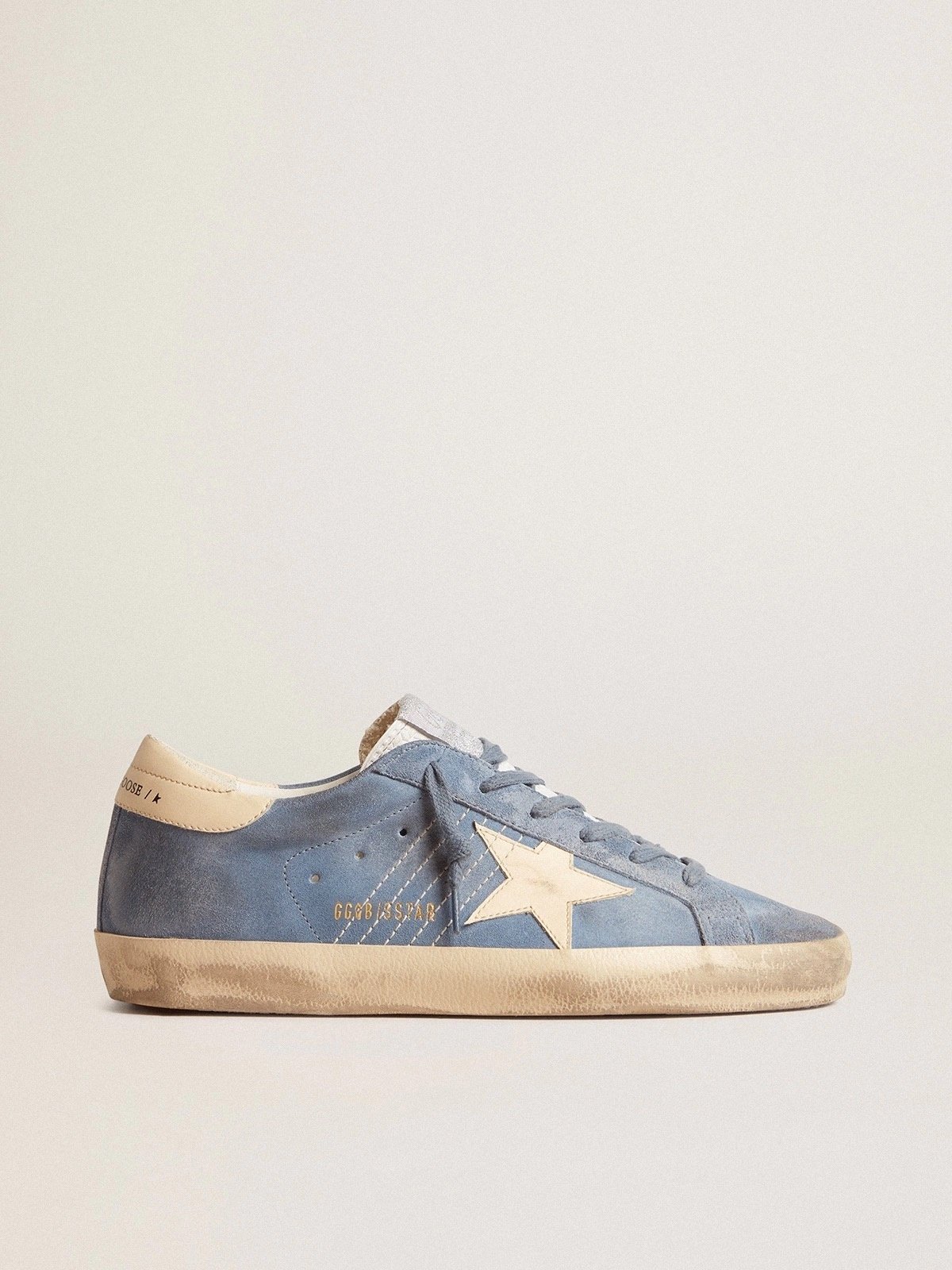 thumbnail for New Korean Style Star Distressed Shoes for Men and Women, Blue and White Star Genuine Leather Sneakers, Vintage Distressed Shoes with Hidden Height Increase