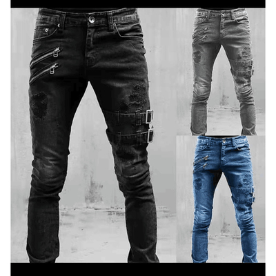 男士牛仔裤薄款弹力紧身小脚裤 Men thin skinny jeans man pants