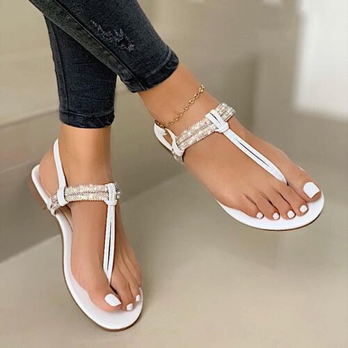 women flat sandals big size 43 shoes波西米亚凉鞋女大码40-43