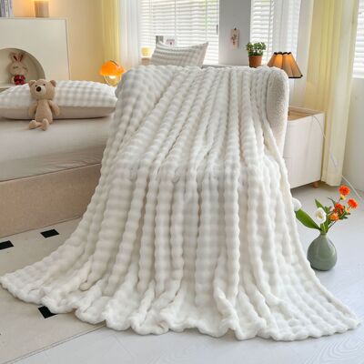 Solid color wool warm Bed sheet blanket sofa cover blankets