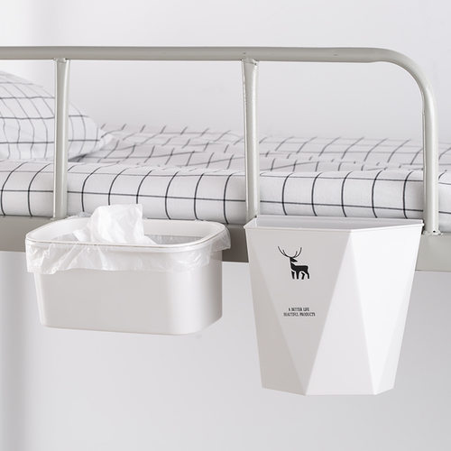 学生宿舍可挂式垃圾桶寝室床边壁挂式无盖收纳上铺悬挂式纸篓创意