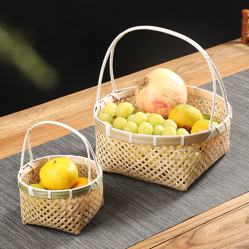 提篮手工竹编天然竹制品