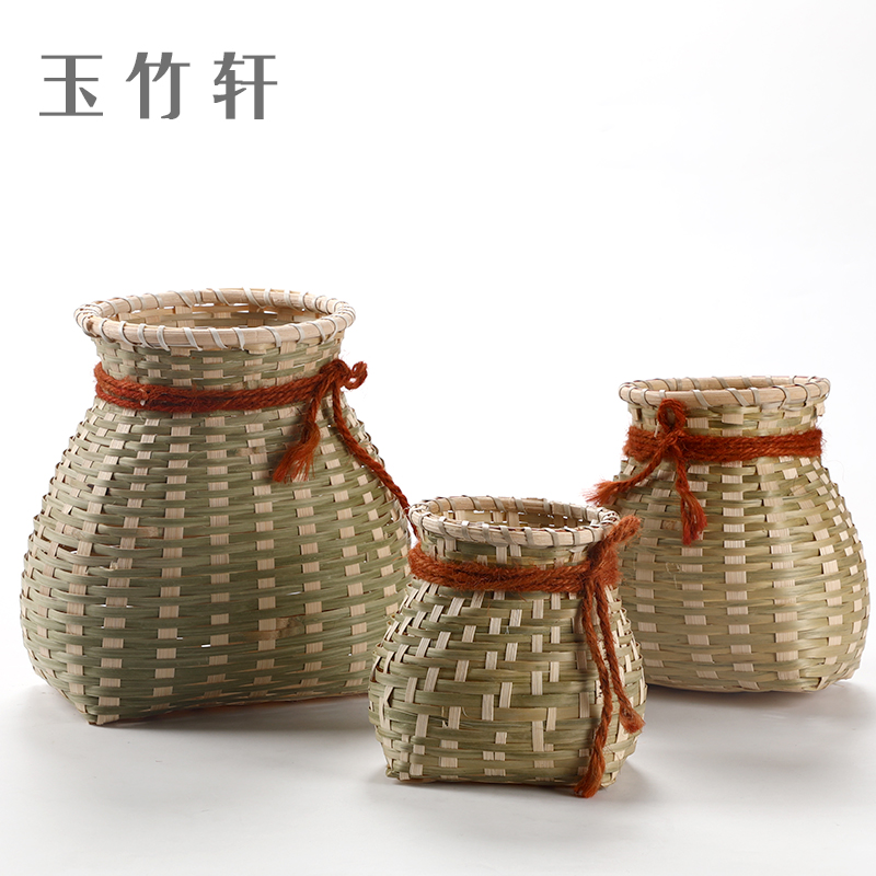 纯手工竹编鱼篓茶叶篓舞蹈演出