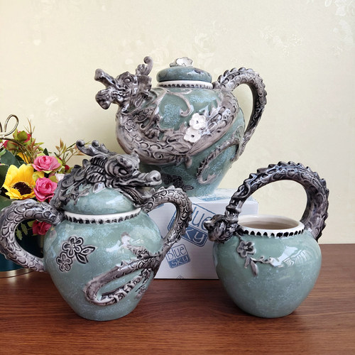 Bluesky布鲁瓷陶瓷青龙茶壶茶具