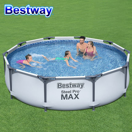 Bestway/圆形成人支架水池户外大型儿童支架水池养鱼池家庭游泳池