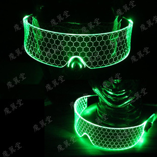 赛博朋克2077酒吧夜店gogo未来科幻科技气氛道具led发光眼镜