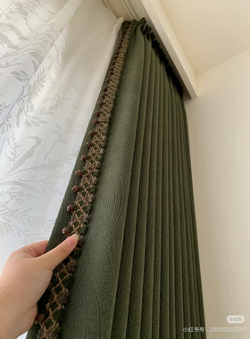 窗帘花边毛球赫本风黑色装饰带立边球球花边绒球点缀窗帘