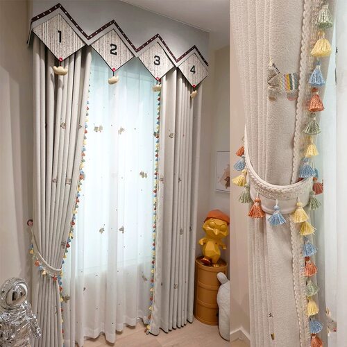 新款窗帘花边手工编织多色木珠花边沙发抱枕服装辅料装饰