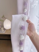 窗帘花边辅料复古沙发抱枕高端居家布艺棉质多色毛球软配饰