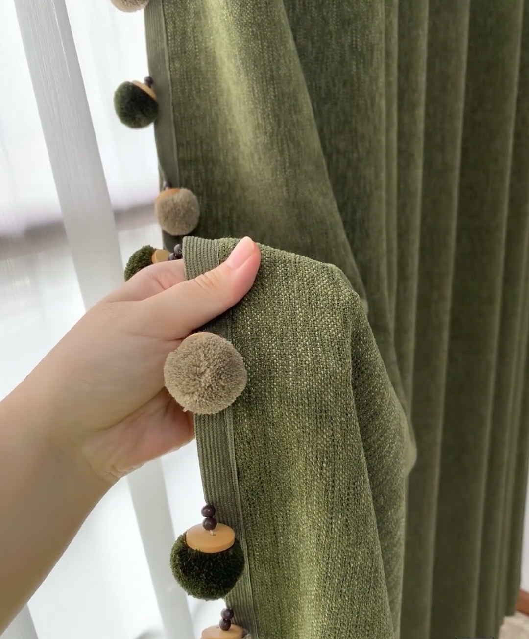 窗帘配件辅料复古美式布艺幔头吊穗流苏蕾丝小红书推荐立边毛毛球