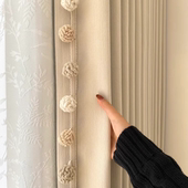 小红书爆款 松子球窗帘花边辅料蕾丝花边辅料窗帘装 饰花边配件现货