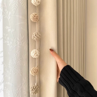 小红书爆款松子球窗帘花边辅料蕾丝花边辅料窗帘装饰花边配件现货