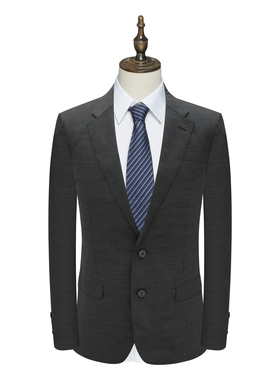 MY358美断码清仓春秋款男士商务职业装70％羊毛两粒扣深灰色西装