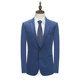 蓝色两粒扣单西服 59.1％羊毛商务上班正装 AB1567辛柏断码 清仓男士