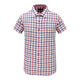 衬衫 AL121澳换季 男士 简约清新粉色格子棉麻休闲短袖 断码 清仓夏季