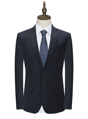 MY323美断码清仓春秋男士高支130`S羊毛意大利面料两粒扣黑色西服