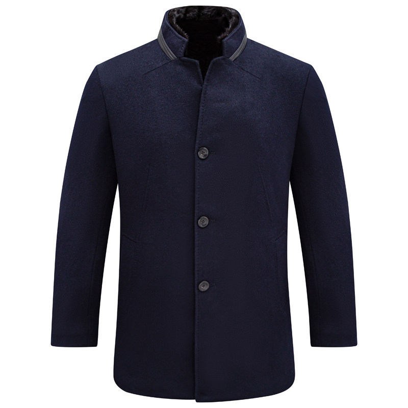 兔毛皮胆毛呢大衣92.6％羊毛