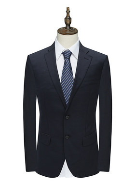 MY330美断码清仓春秋款男士上班正装百搭黑色70％羊毛两粒扣西服