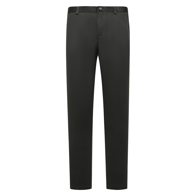 通勤百搭黑色中腰直筒休闲长裤