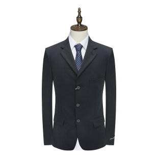 商务绅士正装 男士 羊毛黑色三粒扣双开衩西服 清仓春秋款 PL16皮断码