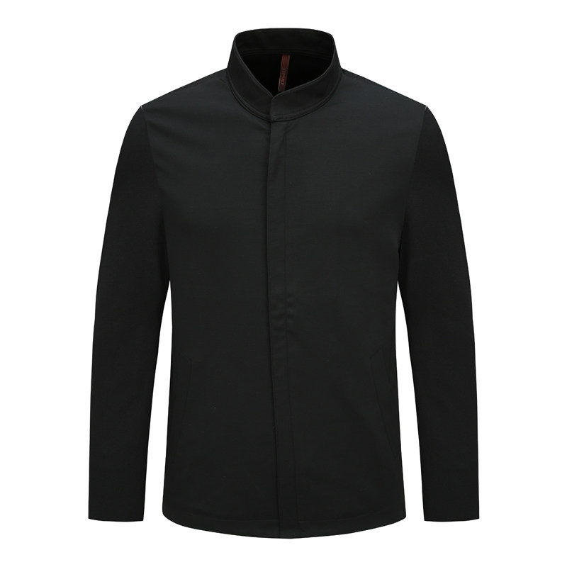 简约基础款休闲黑色立领夹克