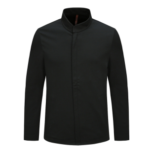 简约基础款 中年男士 休闲黑色立领夹克 清仓早秋薄款 SL104仕东断码