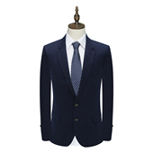 商务职业装 男士 百搭深蓝色羊毛两粒扣西服 清仓春秋款 MY359美断码