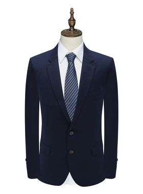 MY359美断码清仓春秋款男士商务职业装百搭深蓝色羊毛两粒扣西服