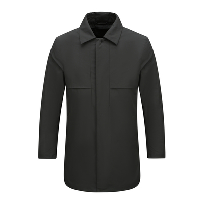 88.8％白鹅绒翻领黑色薄款羽绒服