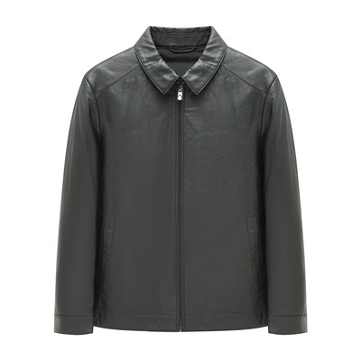 拉链商务休闲外套皮衣