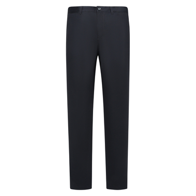 舒适宽松直筒深蓝色商务休闲裤