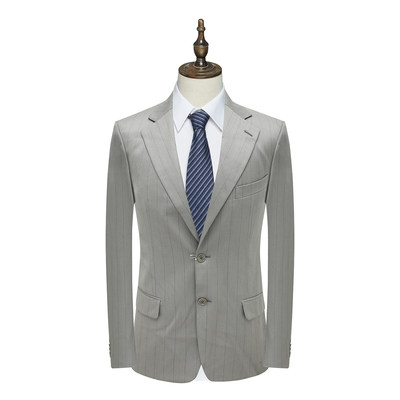 PL50皮断码清仓春秋款男士商务职业装羊毛两粒扣无开衩浅绿色西装