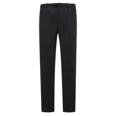 CA512卡换季断码清仓秋季男士简约舒适弹力抽绳系带腰黑色休闲裤