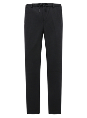 CA512卡换季断码清仓秋季男士简约舒适弹力抽绳系带腰黑色休闲裤